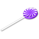 download Lollipop clipart image with 270 hue color