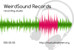 White Businesscard For Recording Studio