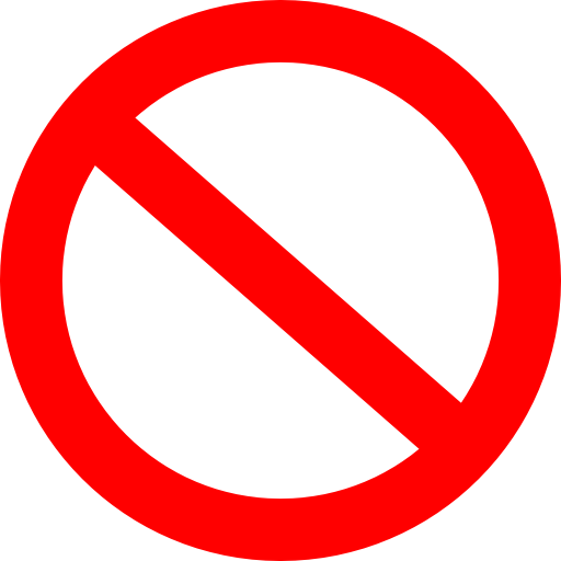 Panneau Interdit Forbidden Road Sign Basic