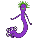 download Purple Alien clipart image with 315 hue color