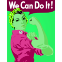 download We Can Do It clipart image with 90 hue color