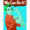 download We Can Do It clipart image with 135 hue color