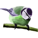 download Blue Tit clipart image with 45 hue color