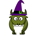 download Cartoon Gnu Wizard clipart image with 45 hue color