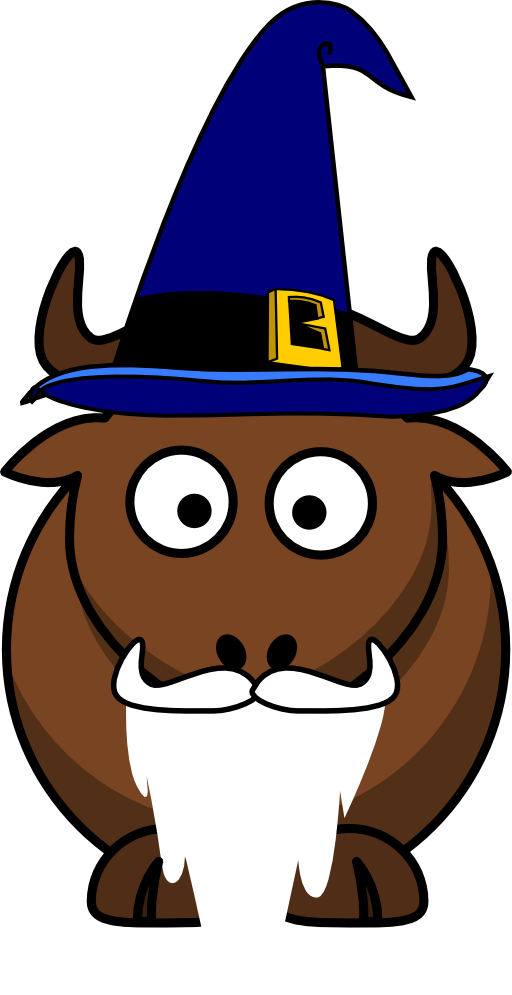 Cartoon Gnu Wizard