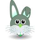 download Funny Bunny Face clipart image with 135 hue color