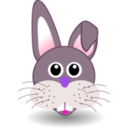 download Funny Bunny Face clipart image with 315 hue color