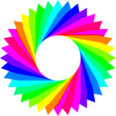 download 12 Color 36gram Triangles clipart image with 180 hue color