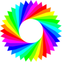 download 12 Color 36gram Triangles clipart image with 270 hue color