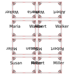 Place Cards Variation In Red