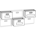 download File Cabnet Drawers clipart image with 135 hue color