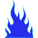 download Flames clipart image with 180 hue color