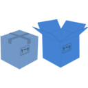 download Open And Closed Boxes clipart image with 180 hue color