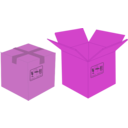 download Open And Closed Boxes clipart image with 270 hue color