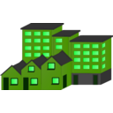 download Appartment Buildings And Town Houses clipart image with 90 hue color