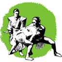 download Two Sumo Referee clipart image with 90 hue color