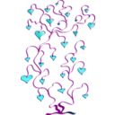 download Tree Of Hearts clipart image with 180 hue color