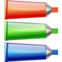 download Color Tubes clipart image with 0 hue color