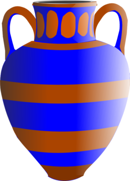 Old Fashioned Vase Blue And Brown