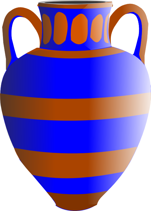 Old Fashioned Vase Blue And Brown