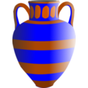 Old Fashioned Vase Blue And Brown