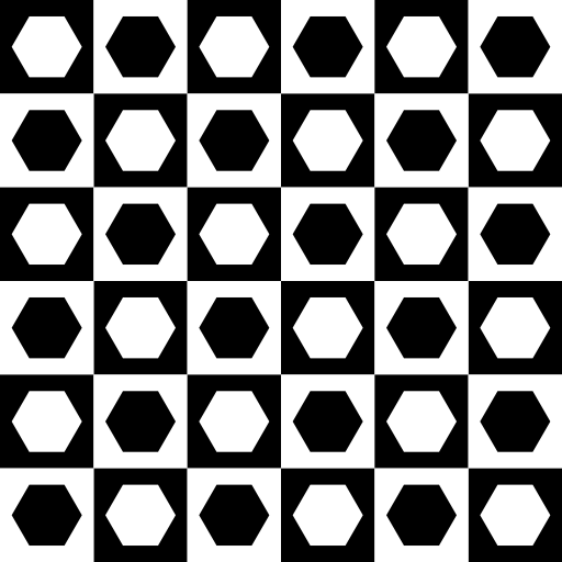 Hexagons In Chessboard