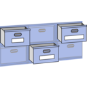 download File Cabnet Drawers clipart image with 180 hue color