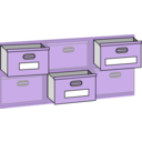 download File Cabnet Drawers clipart image with 225 hue color