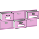 download File Cabnet Drawers clipart image with 270 hue color