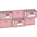 download File Cabnet Drawers clipart image with 315 hue color