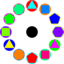 4 Polygons In Circles Rainbow