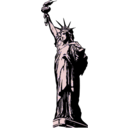 download Statue Of Liberty clipart image with 180 hue color