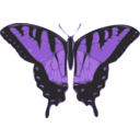 download Butterfly Papilio Turnus Top View clipart image with 225 hue color