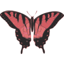 download Butterfly Papilio Turnus Top View clipart image with 315 hue color