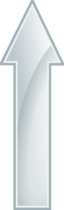 Glossy White Arrow