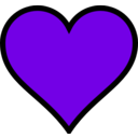 download Heart clipart image with 270 hue color