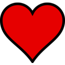 download Heart clipart image with 0 hue color