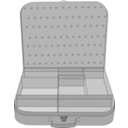 download Suitcase With Compartment clipart image with 90 hue color