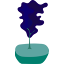 download Tree In Pot clipart image with 135 hue color