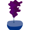 download Tree In Pot clipart image with 180 hue color