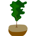 download Tree In Pot clipart image with 0 hue color