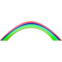 download Rainbow clipart image with 90 hue color