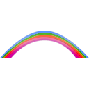 download Rainbow clipart image with 315 hue color