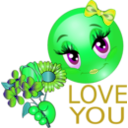 download Love You Girl Smiley Emoticon clipart image with 90 hue color