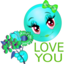 download Love You Girl Smiley Emoticon clipart image with 135 hue color