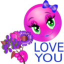 download Love You Girl Smiley Emoticon clipart image with 270 hue color