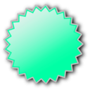 download Basic Starburst Badge clipart image with 135 hue color