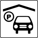 download Hotel Icon Has Indoor Parking clipart image with 180 hue color
