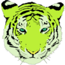 download Tiger clipart image with 45 hue color
