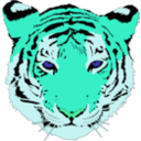 download Tiger clipart image with 135 hue color